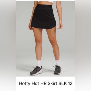 Lululemon Hotty Hot Black Skirt